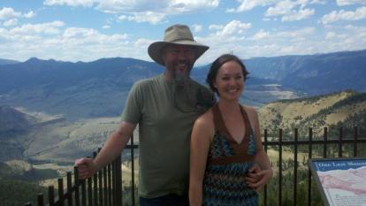 Aura Newlin and her husband Michael Gould, taken they moved to from Cleveland to Cody, WY. Courtesy photo. 